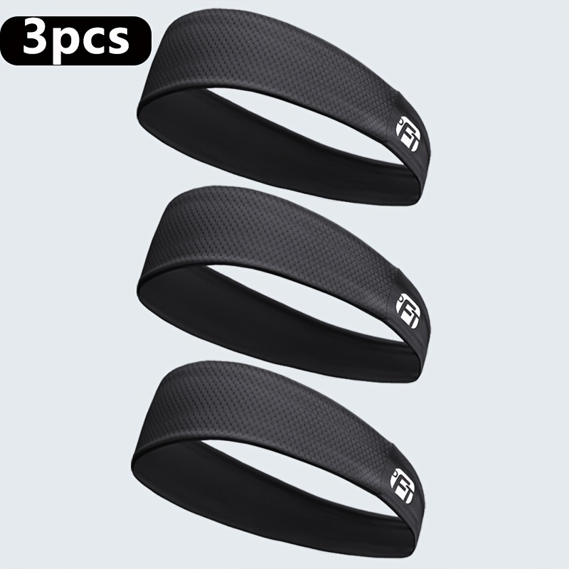 E-shop 3er-Pack ·S Eisfaser Sport-Stirnbänder – Atmungsaktiv, schweißabsorbierend, elastische Stirnbänder für Damen & Herren, 3 Farben