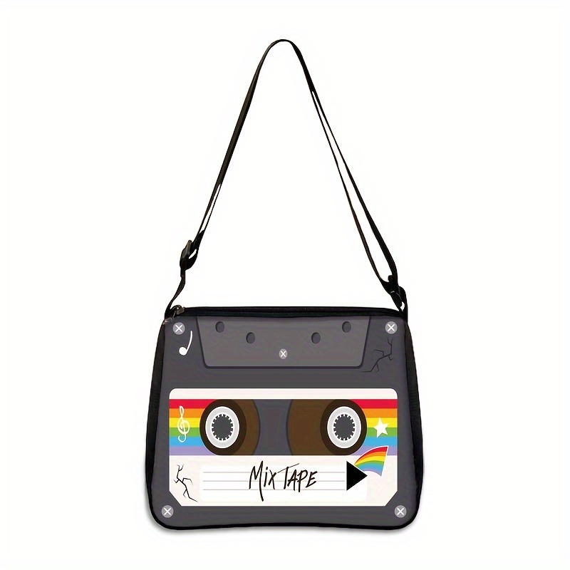 Image of Shoulder Bag Designed Like A Cassette Tape Recorder, Perfect For Want A Retro 80s And 90s Style. Ideal For Travel, This Crossbody Bag Serves As A Handbag And Phone Purse Holder