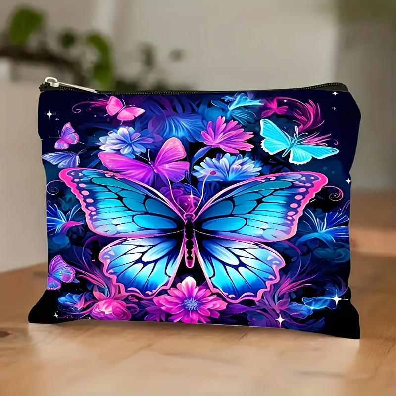 TEMU 1pc, And Linen Makeup Bag, Safety Zipper, Ladies Travel Makeup Bag, Zipper Light Makeup Bag, Makeup Bag, Makeup Bag, Toiletry Bag