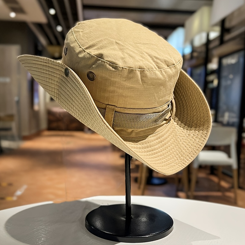 1pc Wide Brim Fisherman Hat Sunshade Windproof Outdoor Travel Camping Hiking Fishing Men Women Suitable Hat