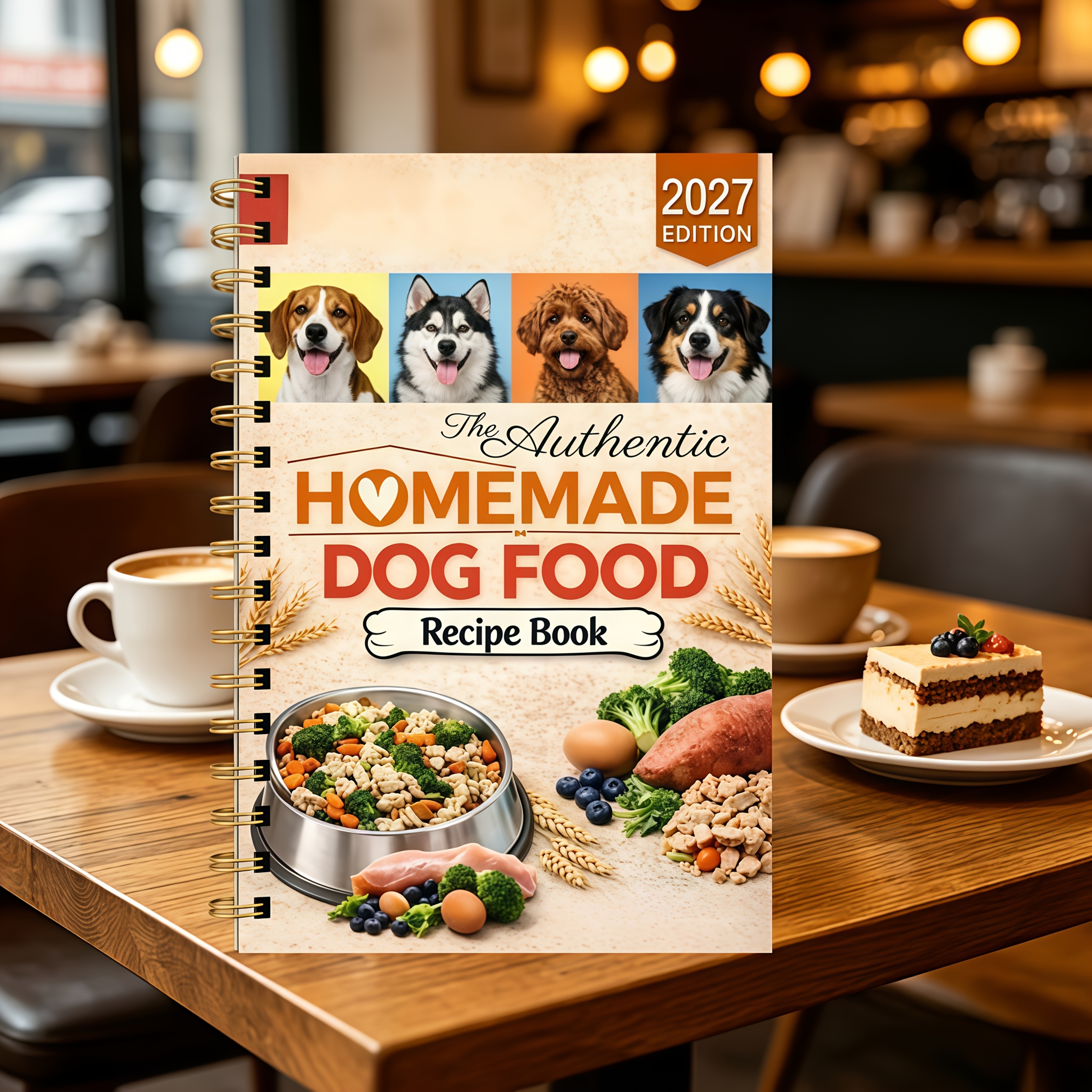 TEMU Pet Daily Planner Book - Spiral-bound Pet Food Notebook, Including Safe And Healthy Records, Suitable For Various Dog Sizes | Nutritious And