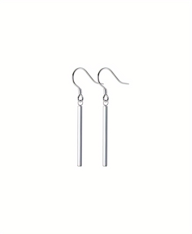 elegant 925 sterling silvery long line dangle earrings hypoallergenic     gifting on valentines birthdays mothers day details 0