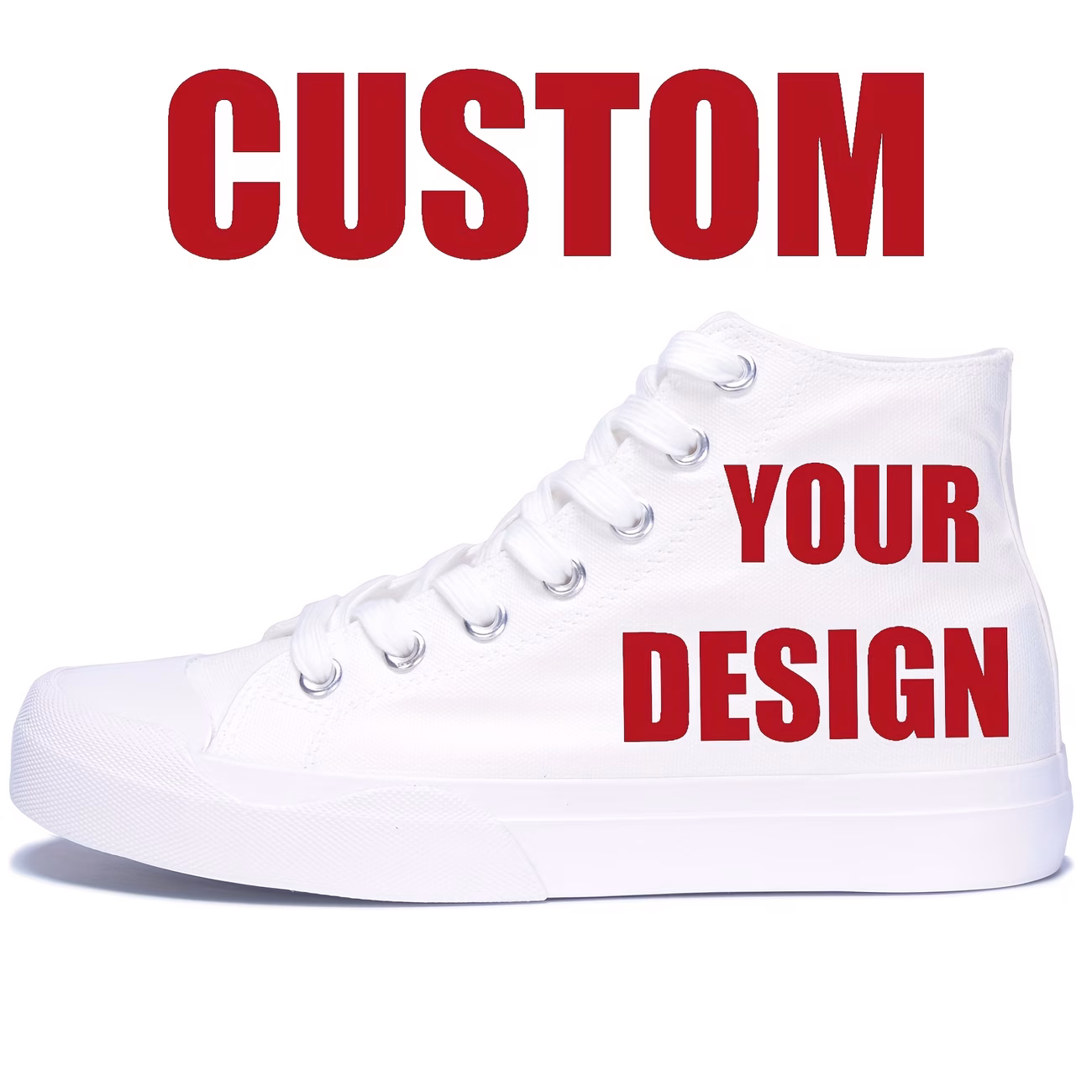 Custom Photo Image White Low-Top/White High-Top/Black High-Top...