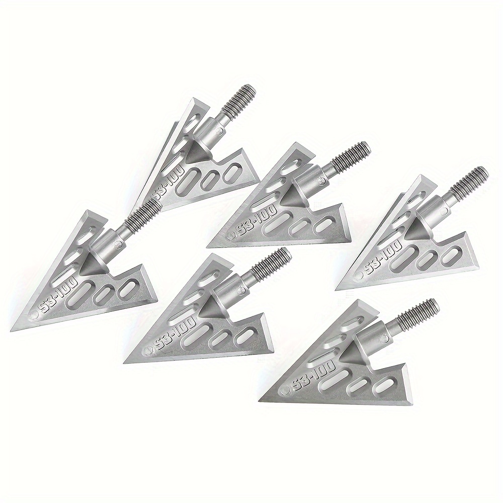 

Jianzd Archery Broadheads 100 Grain Fixed Blades Screw-in Arrowheads For Recurve Bow And Compound Bow