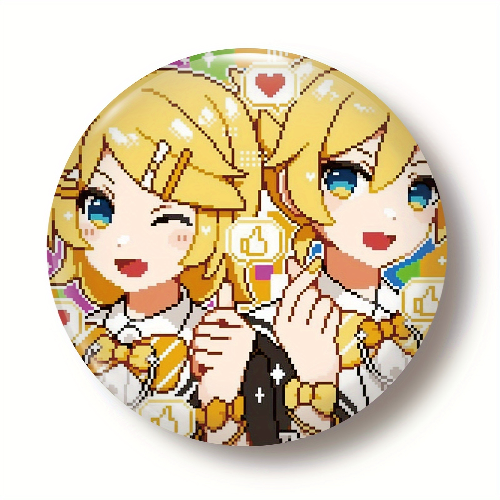 

1pc Cute Anime Girl Button Brooch, Fashion Pin Badge For Bags, Clothing Accessory, , Plastic, Wear