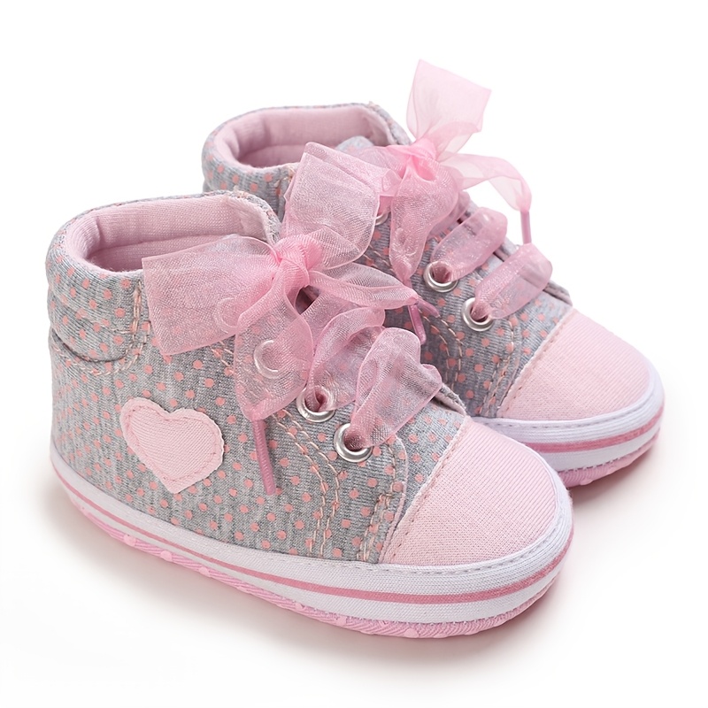 TEMU New Baby Shoes Men's And Women's Bow Canvas Shoes Baby Shoes Soles Durable Casual Children's Shoes Baby Sports Shoes