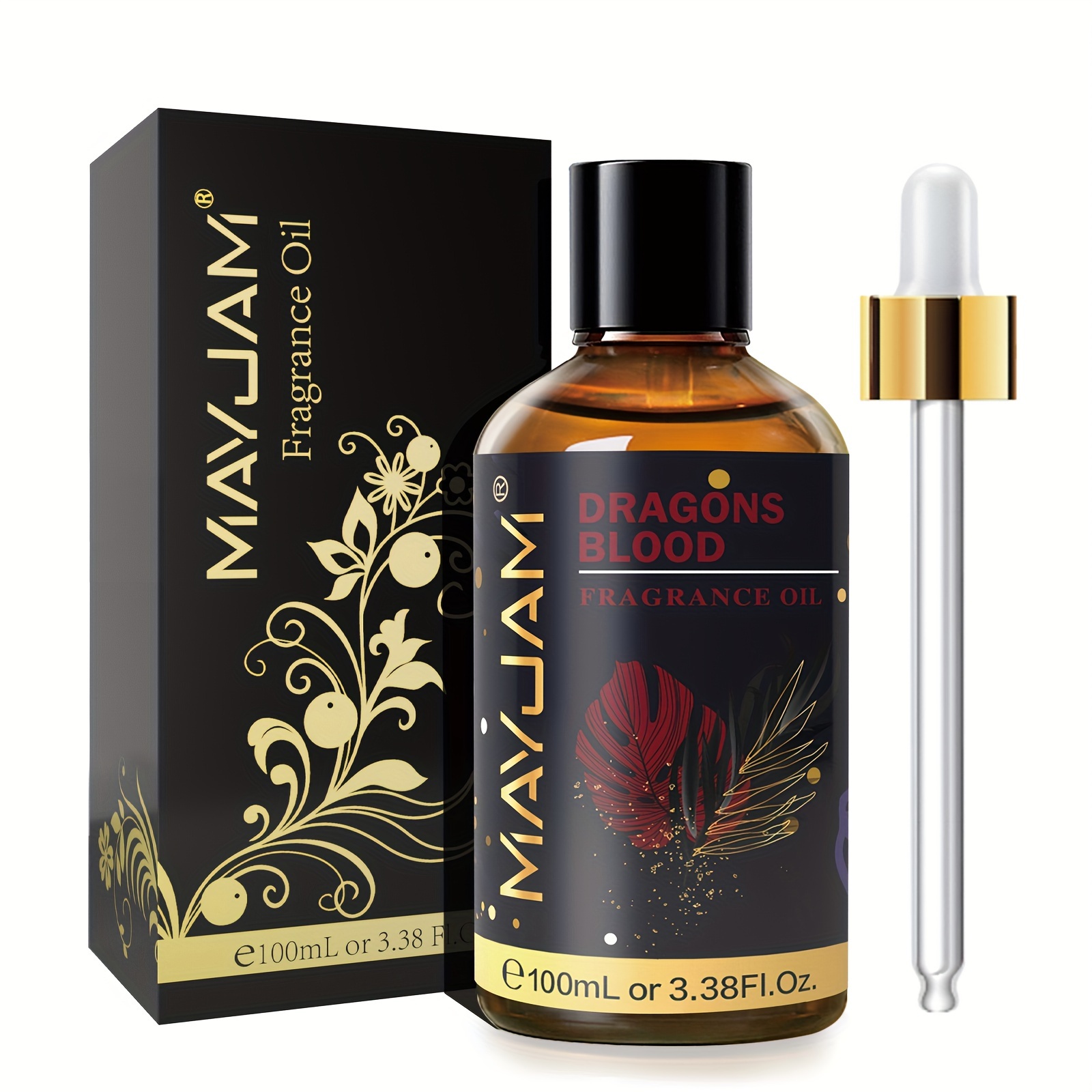 

1pc Mayjam Fragrance Oil, 100ml/3.38fl.oz, Premium Essential Aromatherapy Oil, Long- Scent For Diffusers, Humidifiers, Oil Burners, Candle Making, Glass Bottle, -free