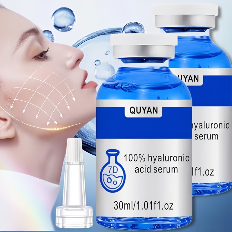 Image of Pair Of 7d, 100% Transparent Hyaluronic Acid Small Molecule Concentrated Hyaluronic Acid Serum, Moisturizes Face, Makes Skin Smoother And , , Looks , Smooth