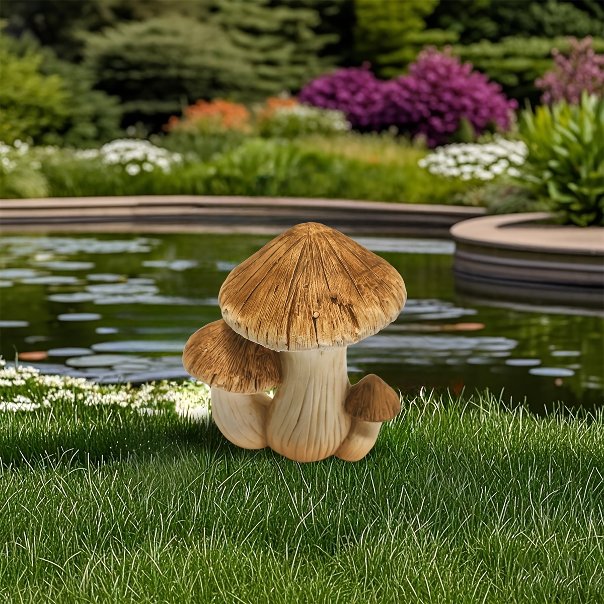 Image of A Decorative Item Resembling A Mushroom, Made Of Resin, Designed For A Simulated Plant Garden. A Creative Decoration For Lawns In Rooms And Outdoor Gardens In Kindergartens
