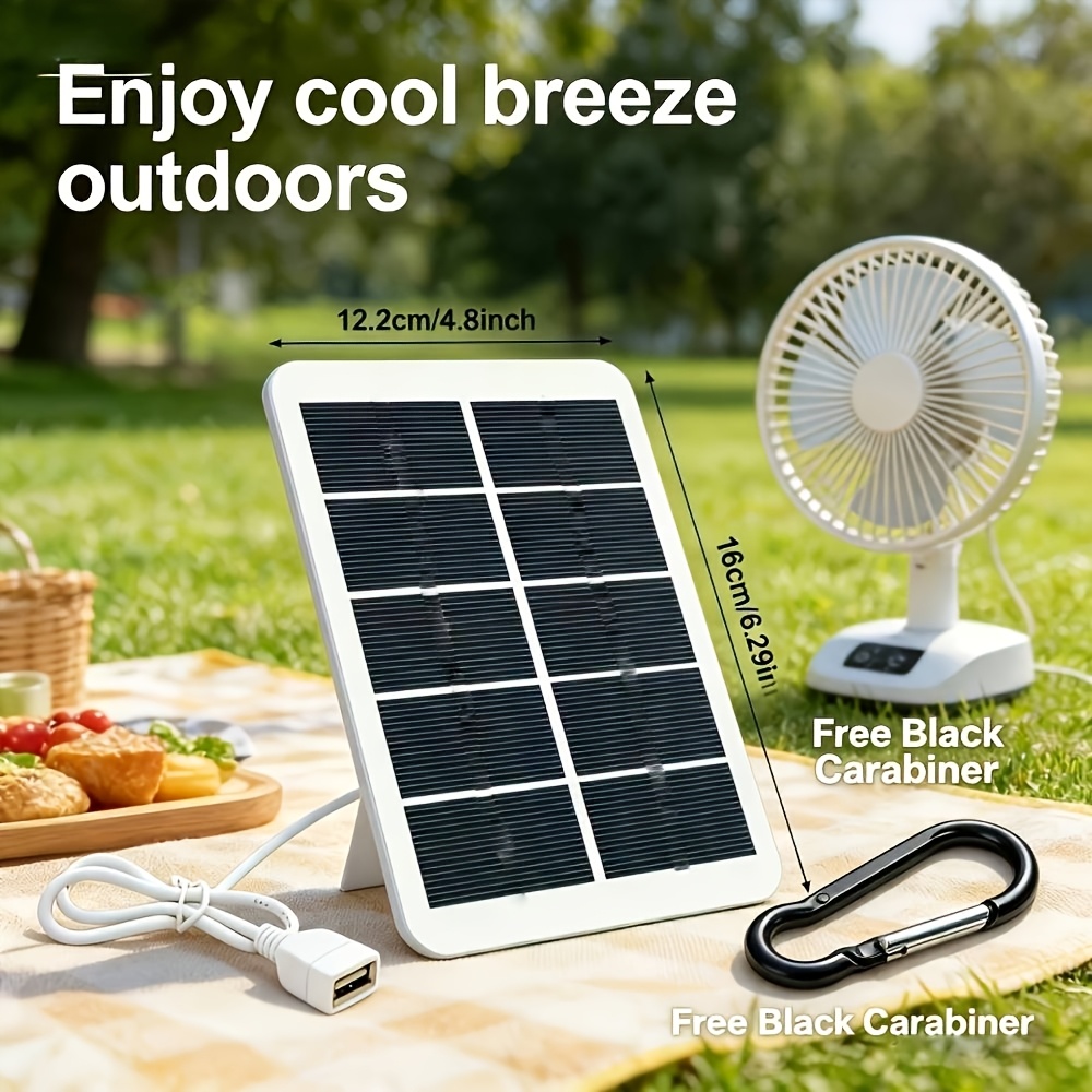 TEMU The Usb Solar Charging Panel Is Compact And Portable, Making It Ideal For Charging Devices Like Phones, Flashlights, And Fans During , , And