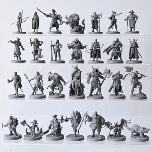 random style resin game chess piece model 6 12pcs printed rpg monster hero npc miniature model random pattern