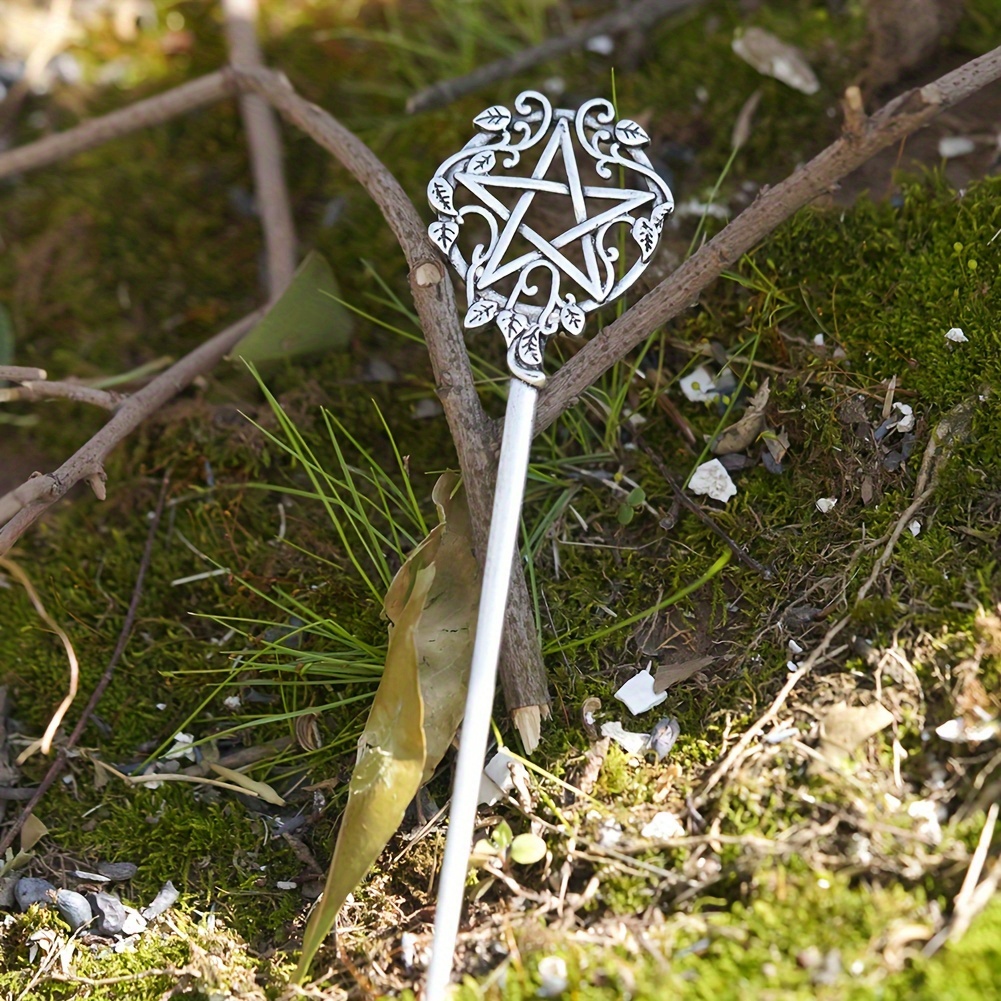 Image of 1pc Viking Hairpin Witch Hair Stick Gothic Hairpin Pagan Hair Accessory, For Halloween