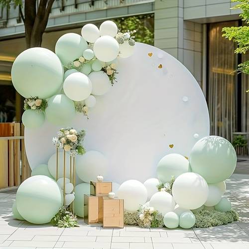 elegant white round arch bracket cover with wrinkle resistant weddings birthdays anniversaries versatile size 5 9 6 6 7 22 for party decorations and celebrations