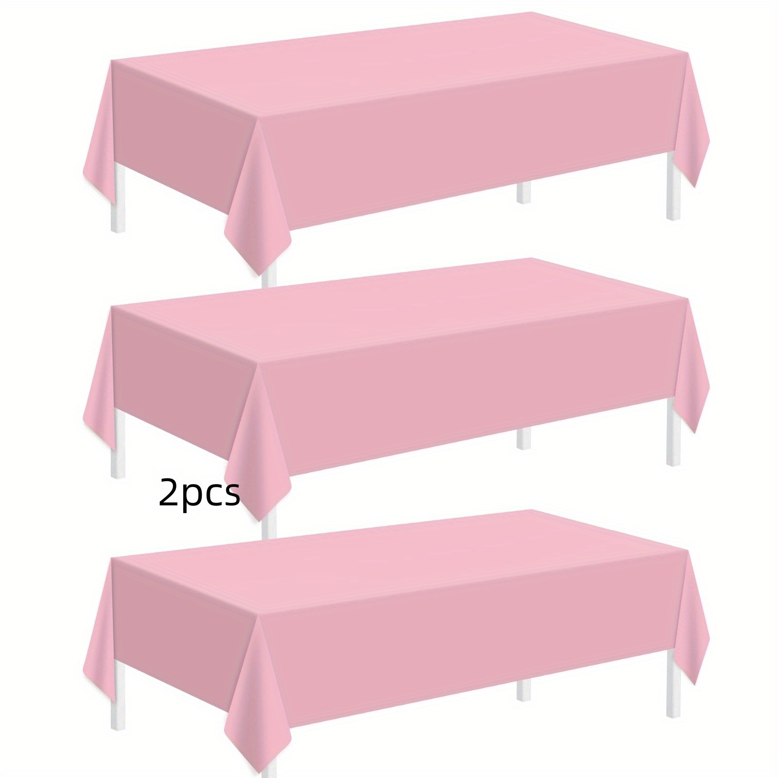 TEMU 1/2 Confezioni Tovaglie di Plastica Rosa per Tavoli Rettangolari Tovaglie Monouso Rosa per Matrimoni, Decorazioni per Matrimoni, Decorazioni