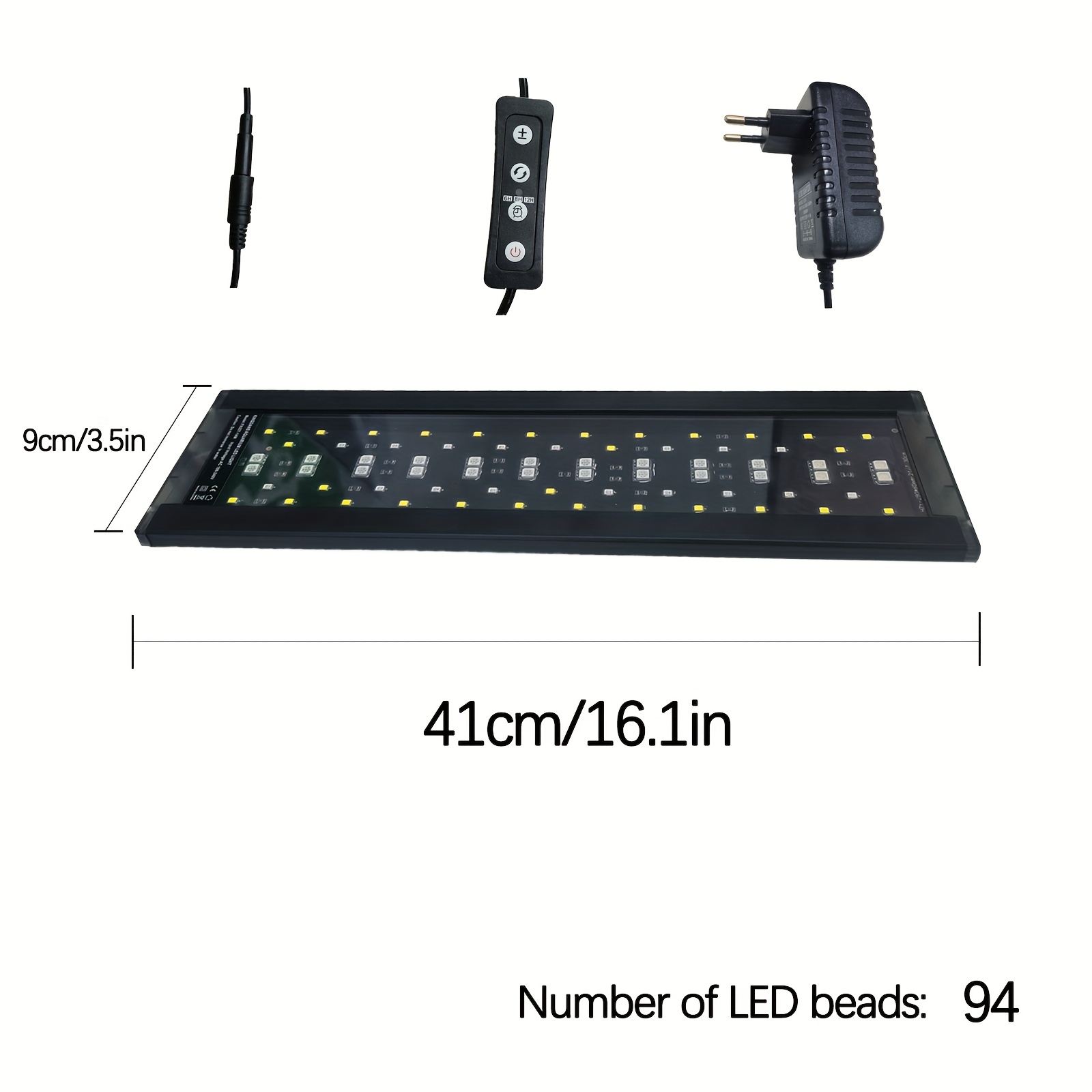 TEMU 1pc Led Aquarium Lighting Lamp For Aquarium, Aluminum Alloy Aquarium Landscape Lighting Timer Timer Light With Timer For Garden, Adjustable