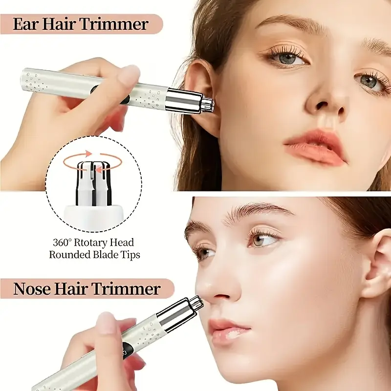 feiyba usb rechargeable nose ear hair trimmer with led display portable easy clean accurate trimming 4v 12v operating voltage   storage box travel friendly personal grooming tool trimmer for nose and ear hair Product details 0