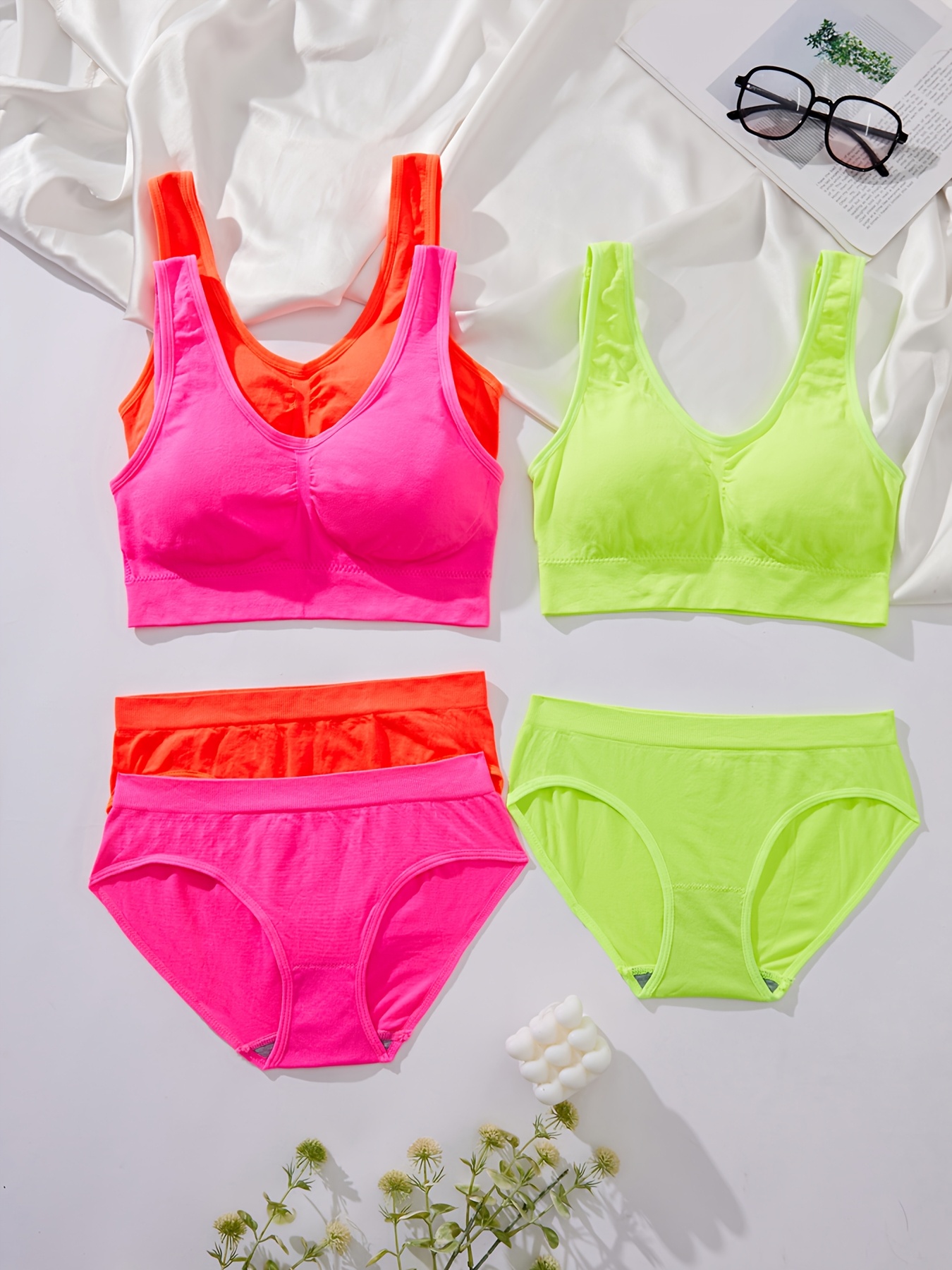 Ensemble Lingerie 3 Pièces Nour's Secret - Rouge, Balconnet Avec Armature, Tailles S/M/L