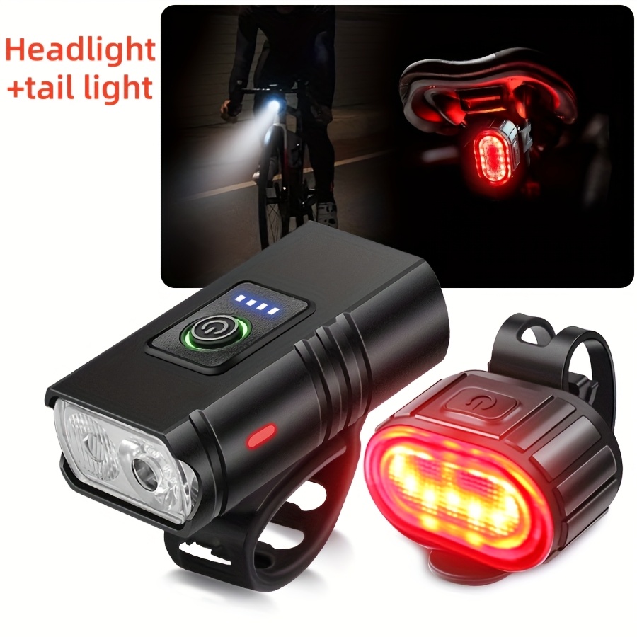 ipx6 new bicycle lights led lights made of abs material it has adjustable   for low medium and high brightness compact and easy to   installation suitable for daily bicycle lighting night riding mountain and road cycling accessory