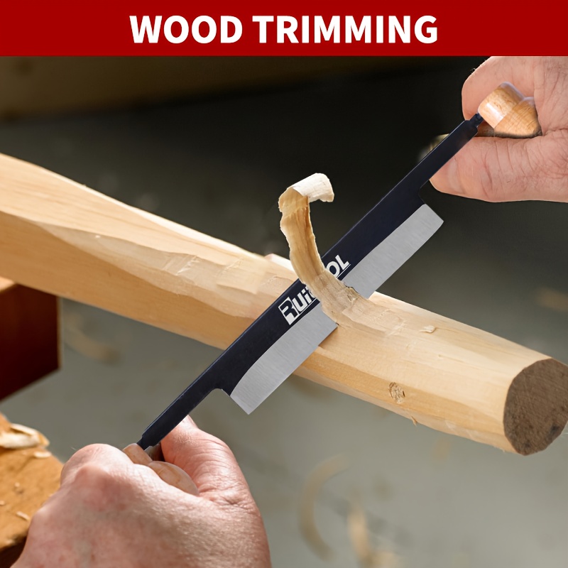 1pc woodworking draw knife 6 8 carbon steel blade straight draw shave debarking tool for debarking wood carving wood working Product details 2