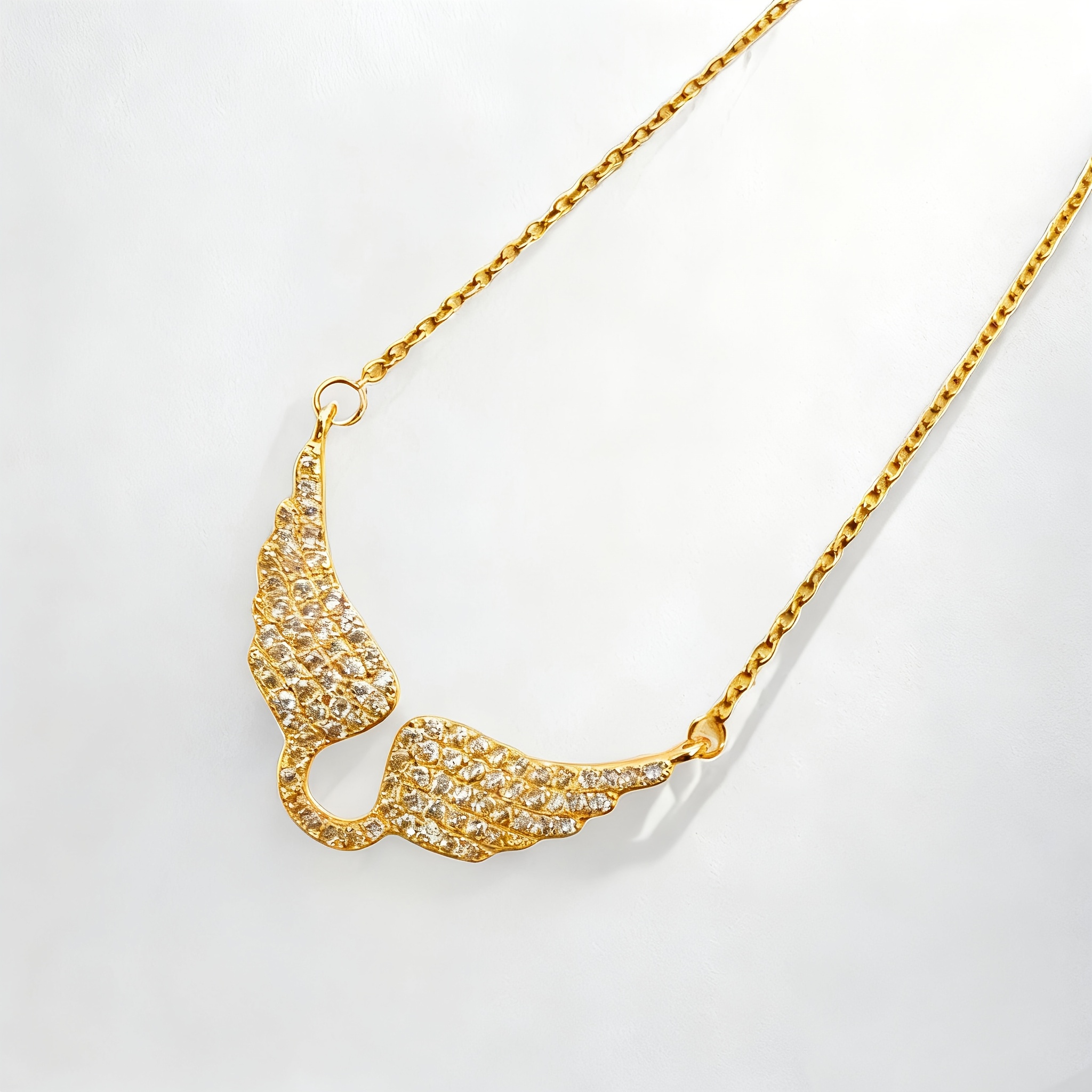 Wings Necklace Inlaid Fashion Temperament All-match Neck Chain
