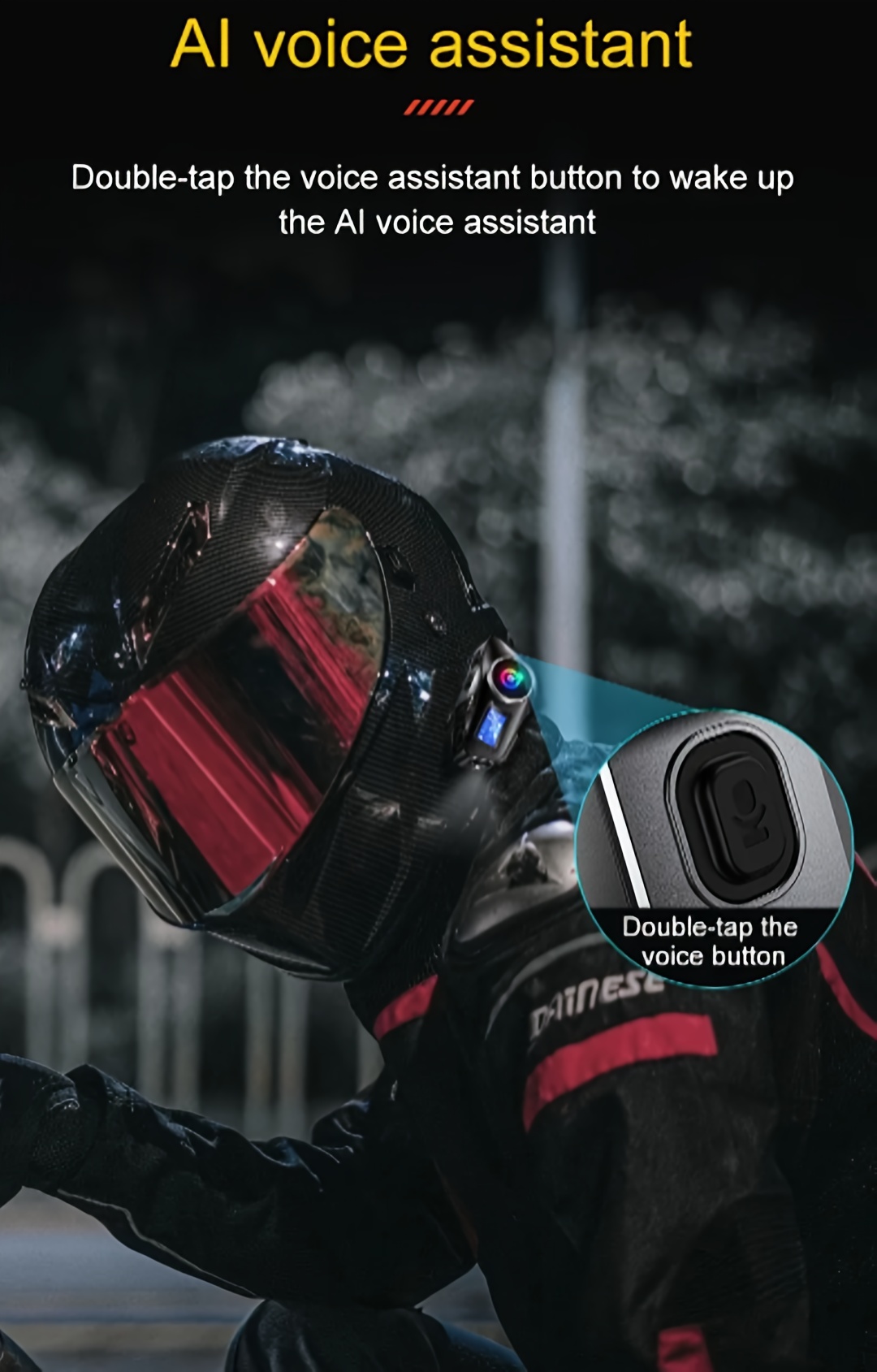 Dispositivo de comunicación para casco de motocicleta Q58-MAX, intercomunicador inalámbrico 5.3, 500M, con intercomunicador Moto, función de compartir música y pantalla LCD