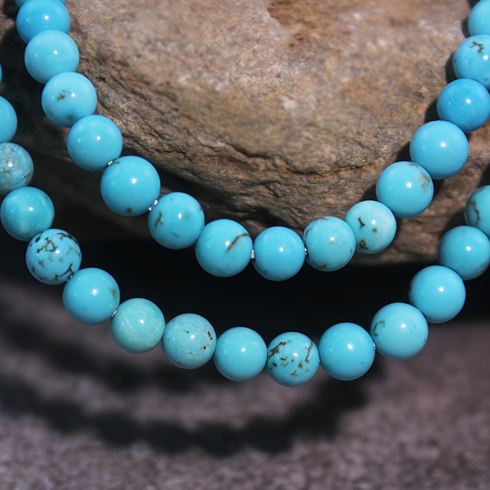 Natural Sky River Stone Bead Chain Necklace for Men & Women