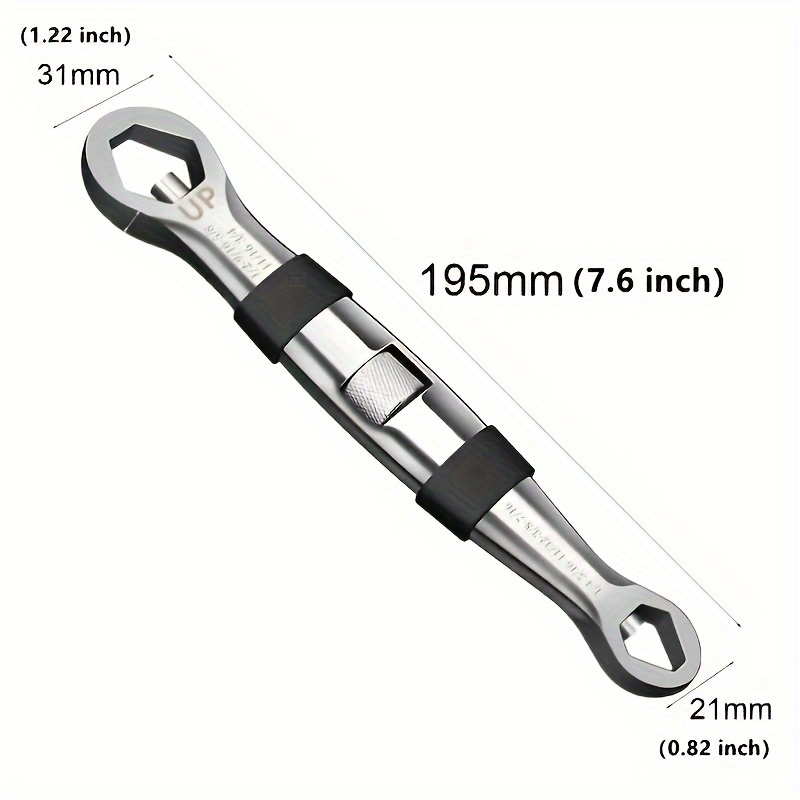 Temu – TEMU 1pc 23-in-1 Multifunctional -vanadium Double-headed Wrench, Ratchet Wrench, Socket Wrench And Self-tightening Wrench, Suitable For Electrical