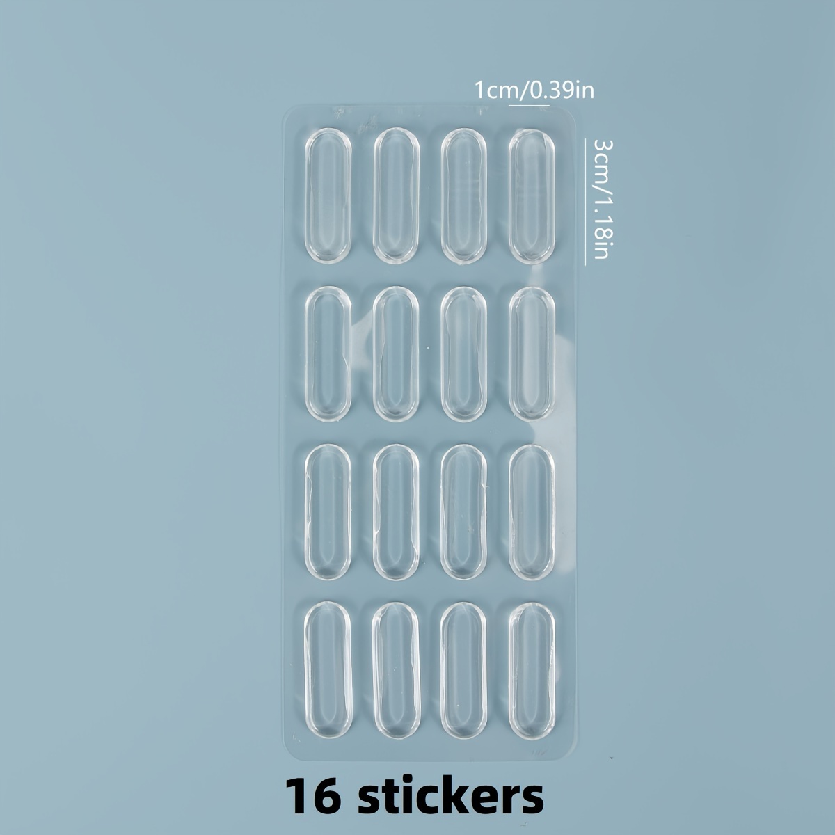 Image of 16/32 Stickers, Bumpers, 1.18 Inches * 0.39 Inches Self-adhesive Sealing Strips, Sealing Tape, Suitable For Home Use, Transparent And Silent