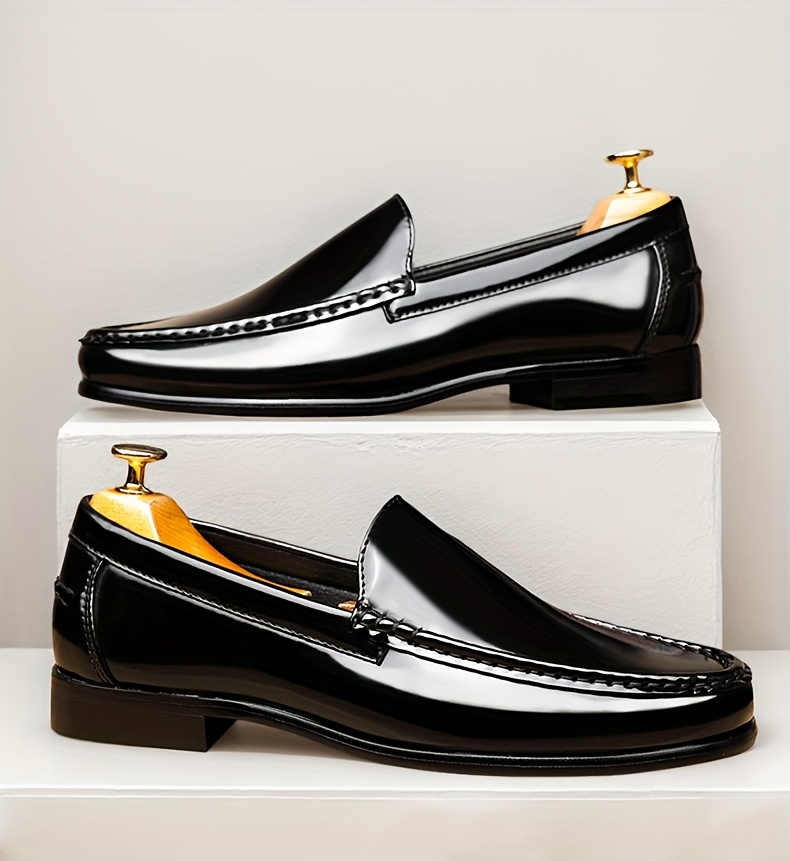 Business Casual Men'S Plus Size Fashion Loafers, Slip-On Lazy Shoes, Comfortable And Wear-Resistant Rubber Sole