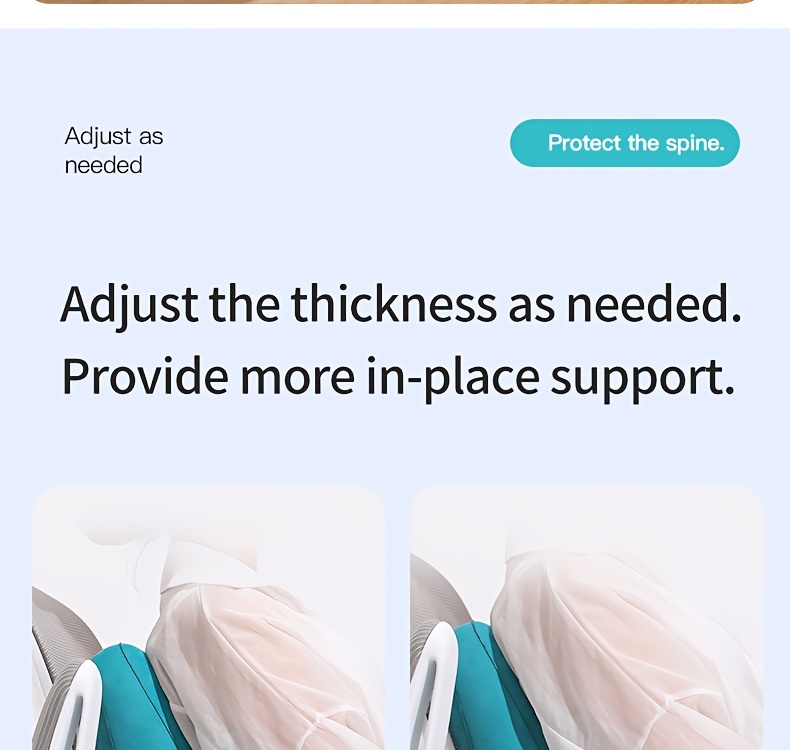 teal inflatable lumbar support pillow ergonomic   with pressure relief design for long distance flights high speed trains office use washable synthetic fiber   season   flight   accessory   design inflatable travel pillow Product details 5