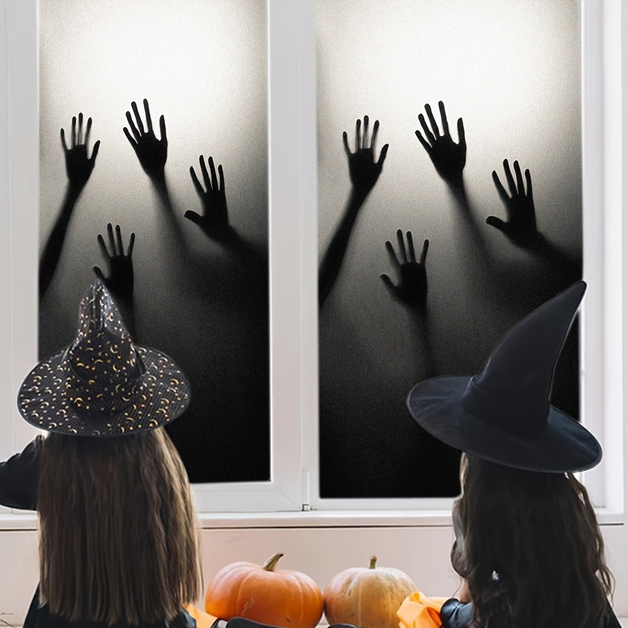 

Spooky Window Clings (1/2pcs) - Thin, Easy-to-apply Pvc Films For Your Home & Party Decor, Living Room, Bedroom, Kitchen & Bathroom