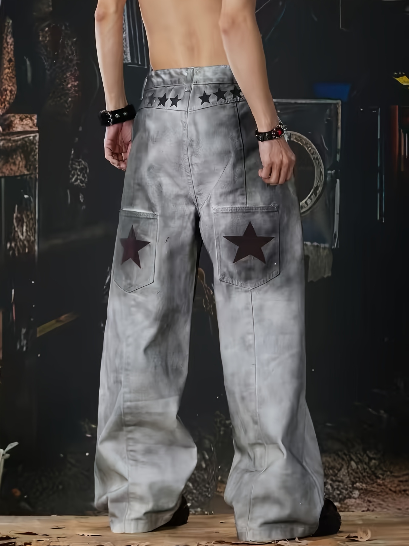 メンズ y2k MENES Oil Coating Pants