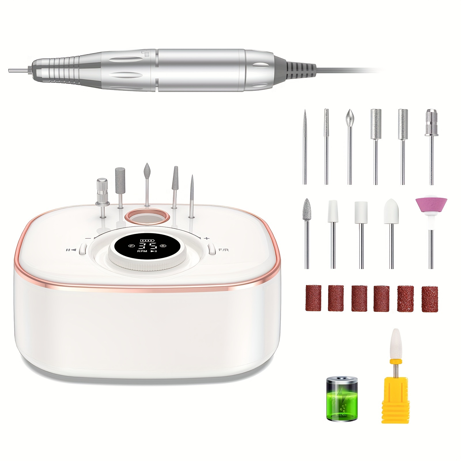 

Professional Electric Nail Drill Machine Set, Nail File Drill Machine, Manicure Pedicure Kit, Nail File Set For Home And Salon, Nail Buffer Manicure Pedicure Polishing Tools