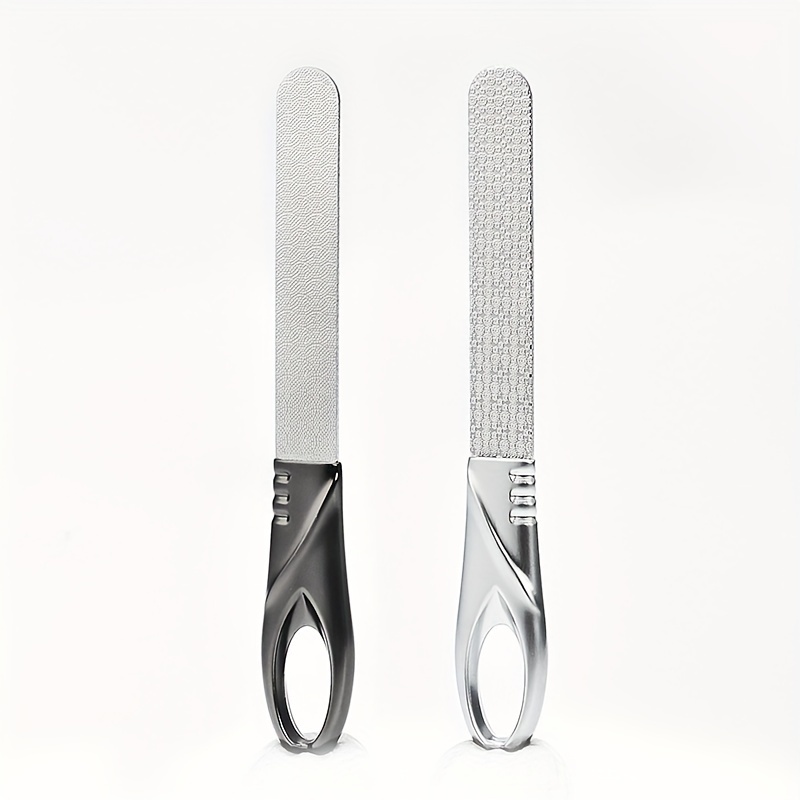 Image of Upgraded Stainless Steel Double-sided File - Rasp & Polisher For Nail Care, Gypsum, Craft Modeling - Reusable Abrasive Tool With Waterproof Alloy Handle