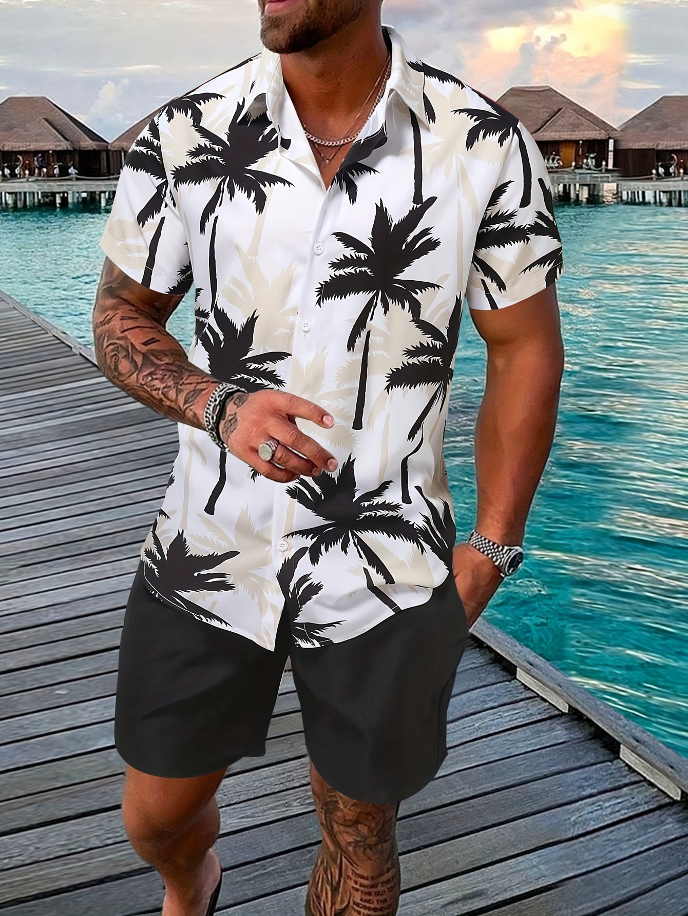 mens beach wear sold on Temu United States