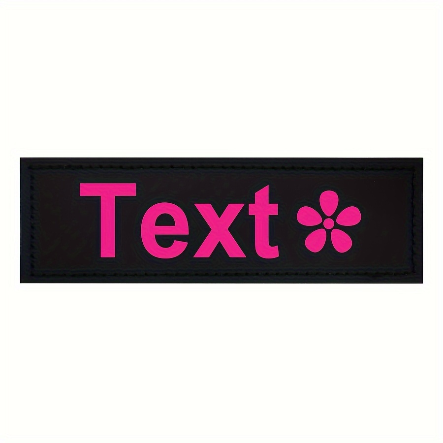 TEMU [custom] 2pcs/lot Multicolor Font Pet Chest Back Harness Leather Label Patch Personalized Name Etc. Information Dog Chest Back Accessory Outdoor