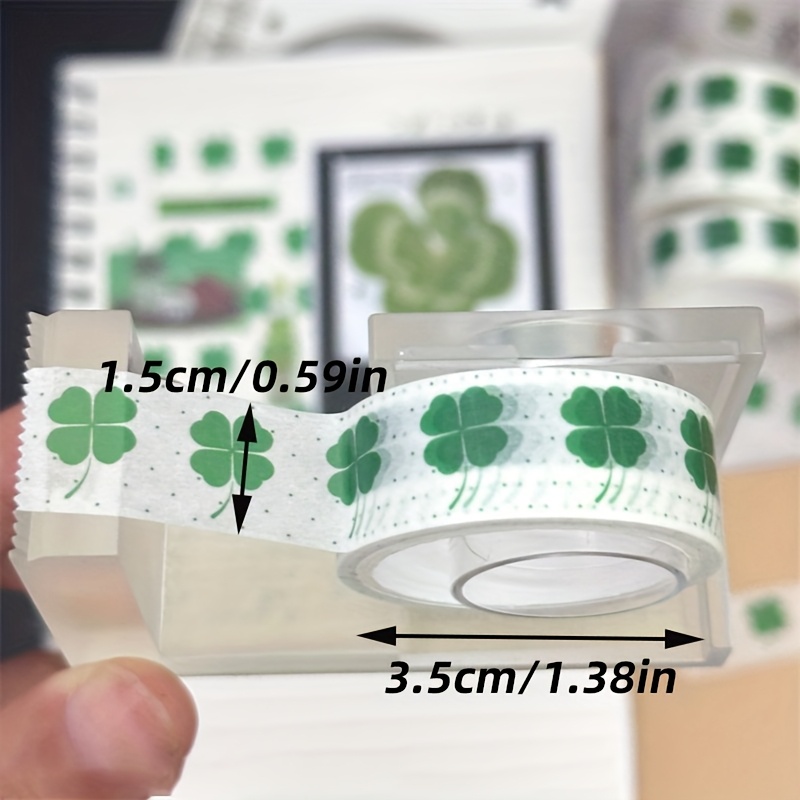 A Roll Of High-value Ins-style Clover Tape Handbook Decoration Stickers Affordable Card Packaging Material Tape