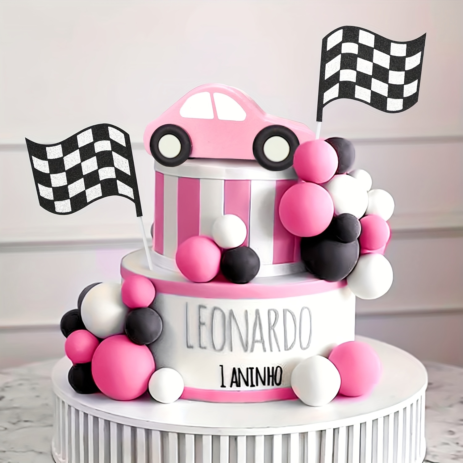 Lot De 8 étiquettes Mat Forme Drapeau De Course Pour Boîtes à Dragées