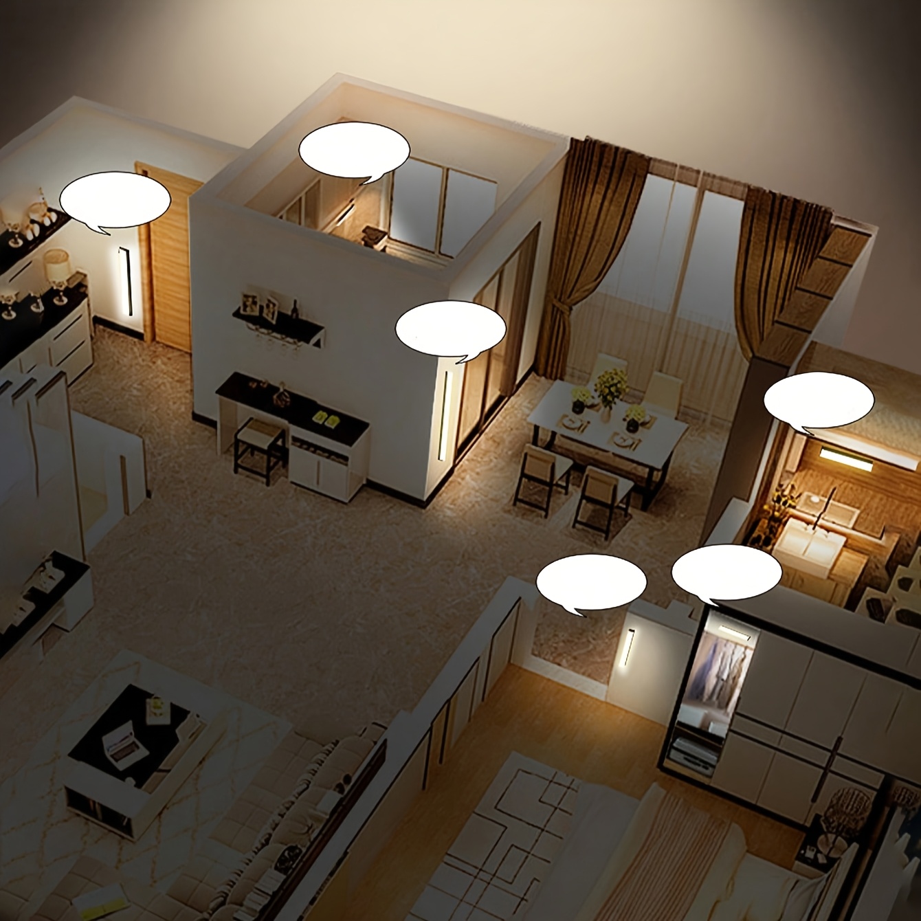 Motion Sensor Light, Cabinet Wardrobe Light, Wireless LED Night Light, Stair Backlight, Rechargeable, Suitable for Rooms, Kitchens, Closets, Stairs, Bathrooms and Hallways - Wall Mount, Tabletop, Ceiling, Pole Mount, Touch Switch, Indoor Use, Charging, Polished Surface, LED Lights, ≤36V Operating Voltage, Lithium Polymer Rechargeable Battery, No Laser, No Electronic Components or Motherboard, PC Lamp Body
