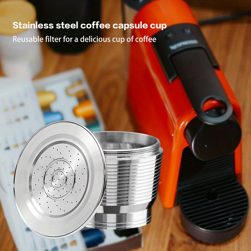 

Steel Reusable Capsule For Machines - - Refillable Filter Cup, & Dining