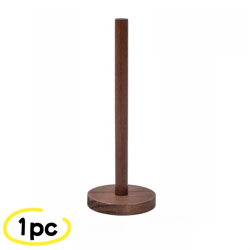 TEMU Portarrollos de papel de madera minimalista, 1 pieza - No requiere taladrar, fácil de instalar. Estante de almacenamiento minimalista moderno