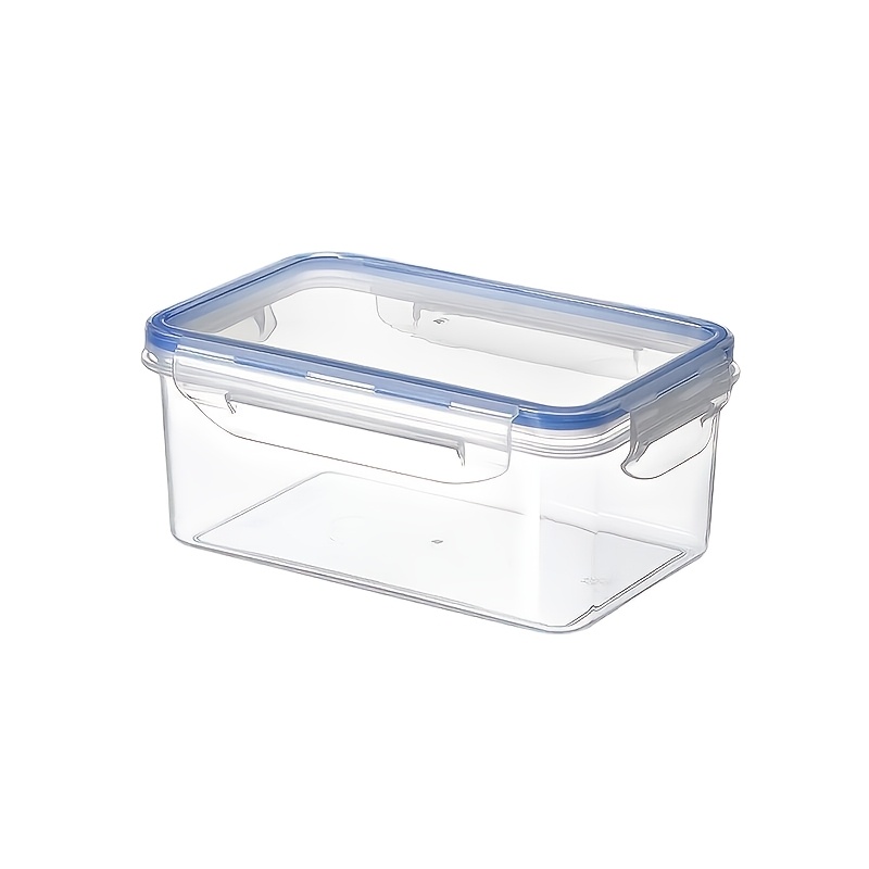 TEMU Large-capacity Transparent Plastic Food Storage Containers With Hinged Lid - Reusable Suitable For Bread Preservation, Airtight Suitable For