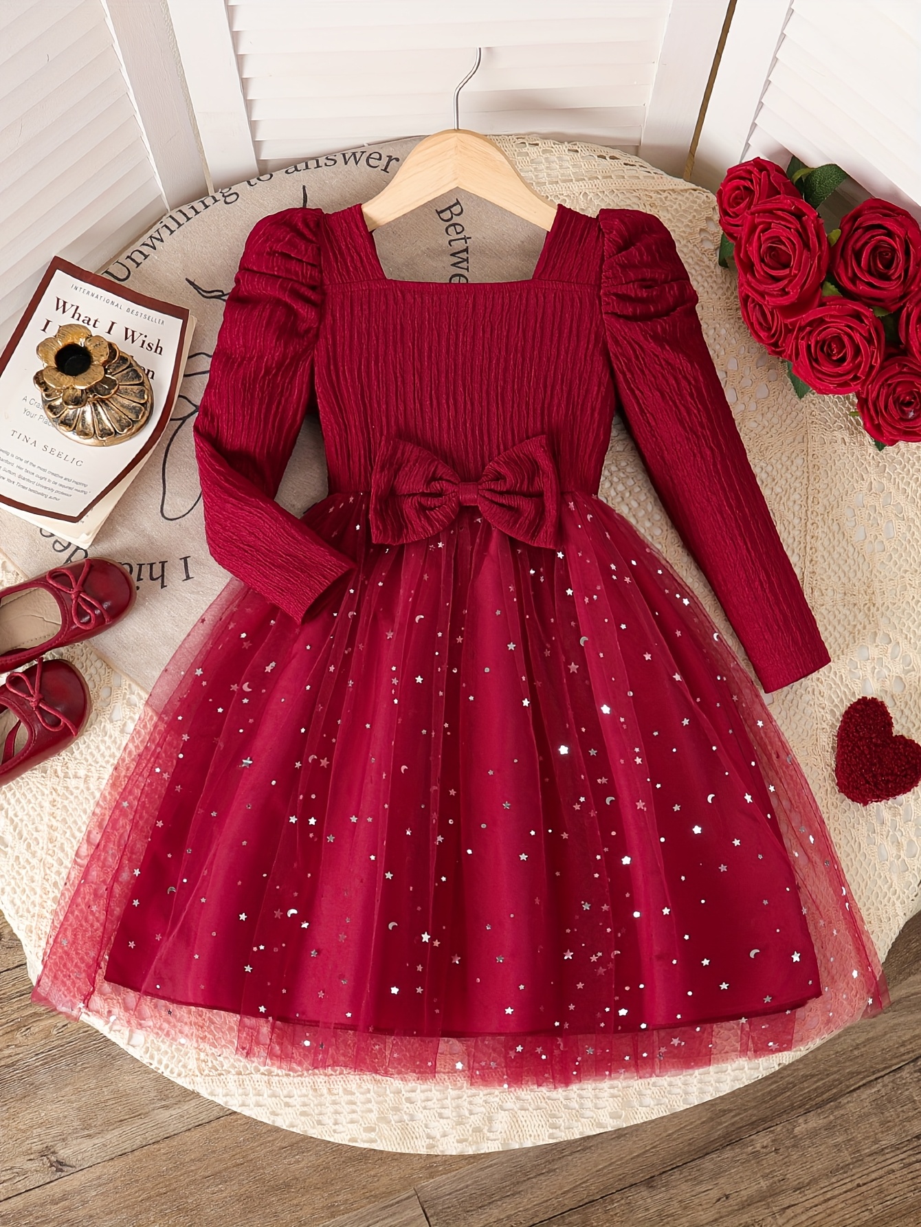 valentines girls fall dresses girls solid color - Temu Bahrain