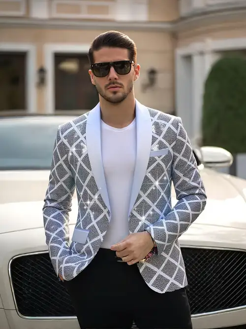 men's fashion , colorful sequins shining evening dress coat, single button jacket and , wedding party dress dress, performance dress, wedding dress, suit. - men's clothing - Temu men's fashion , colorful sequins shining evening dress coat, single button jacket and , wedding party dress dress, performance dress, wedding dress, suit. - men's clothing - Temu