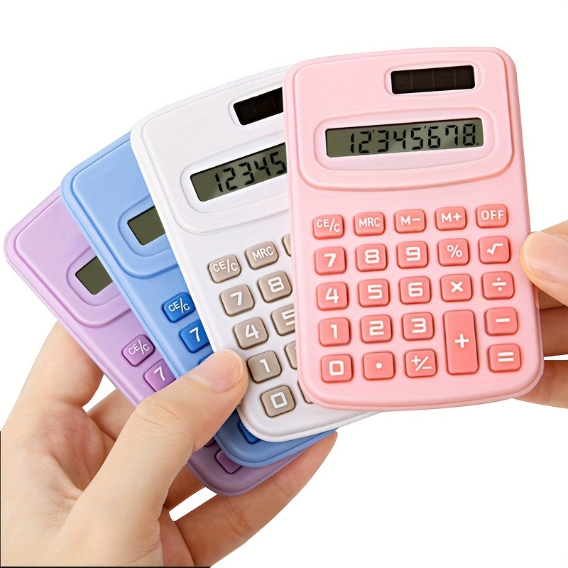 1pc Tips Calculator Cute Cartoon Pocket Portable Calculator For School Office