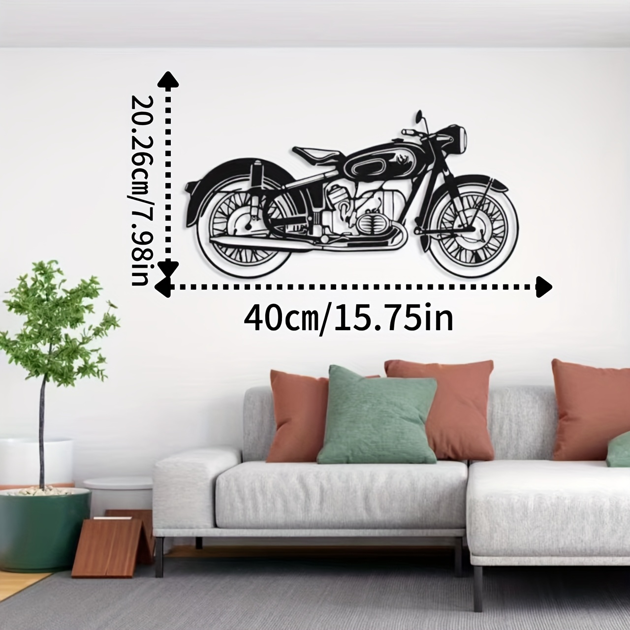 TEMU 1pc Metal Wall Art, Motorcycle Wall Decor For Cafes And Garagesâperfect Birthday Gift For Dad, Boyfriend, Men's Father's Day Gift, Motorcycle,