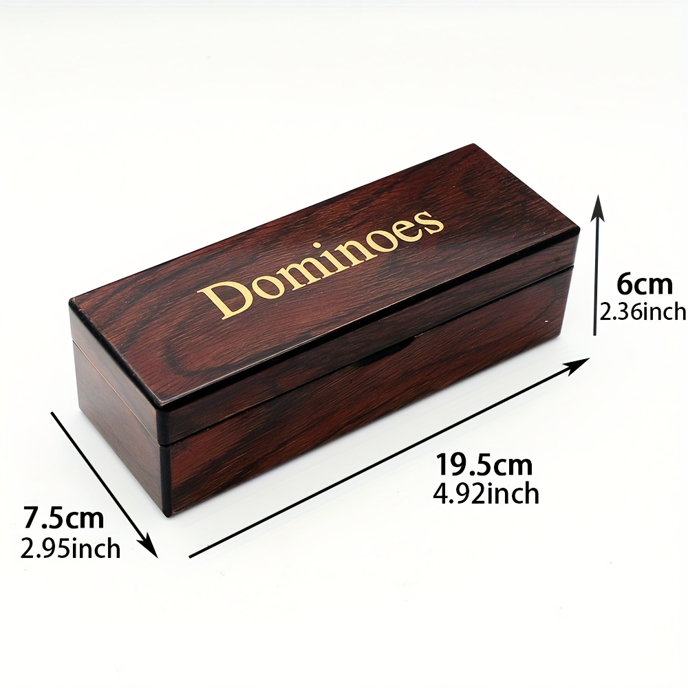 Image of Portable Domino Table Game Wooden Box Backgammon Tile Set Leisure Entertainment Game Bar Party Game.