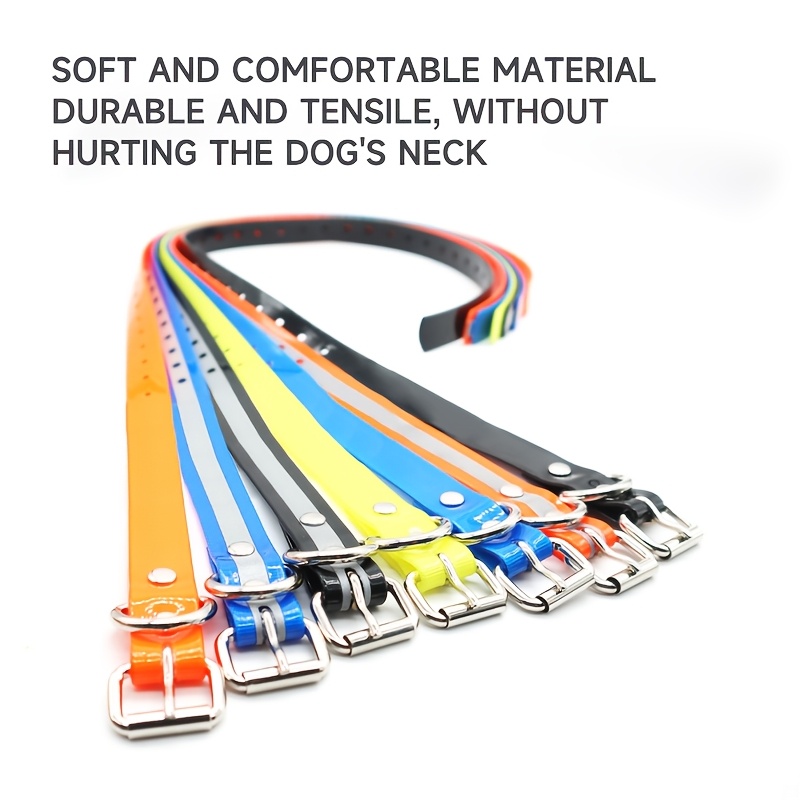 Adjustable Reflective TPU Dog Collar with Zinc Alloy Buckle