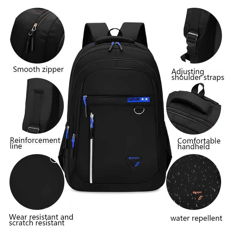 Men's Large Capacity Travel Backpack, Waterproof Laptop Backpack, Middle School, High School, And College Student Backpack - Click Image to Close