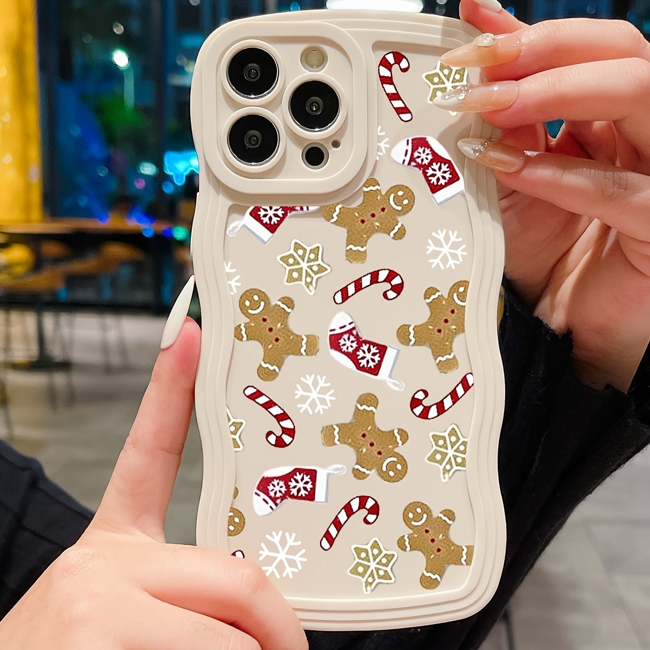 

1pcs Christmas Gingerbread Man Protection Phone Case Suitable For Iphone7 8 X Xs Xr 11 12 13 Pro Plus Promax